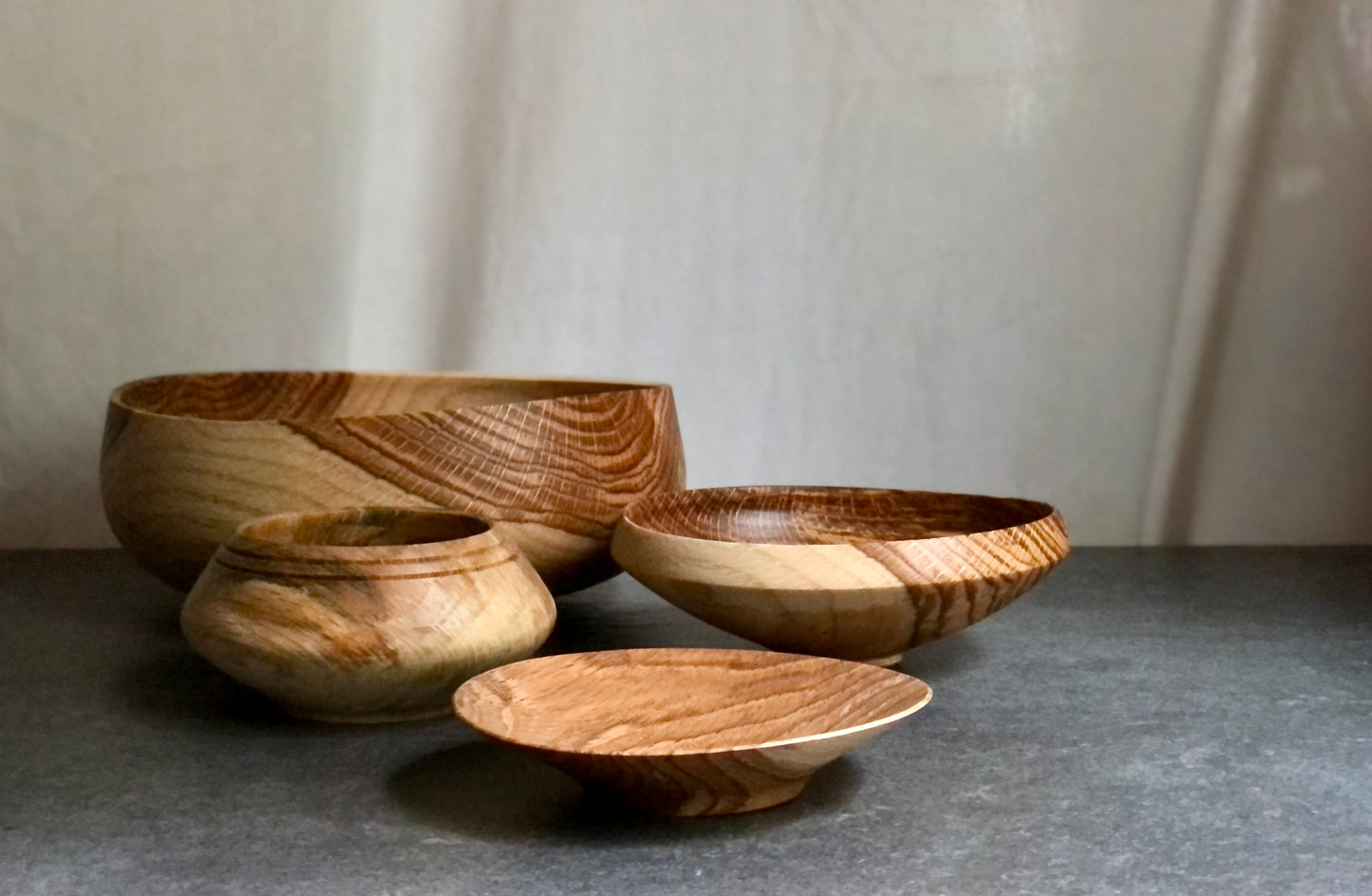 Small Thin Walled Oak Bowl no. 2248